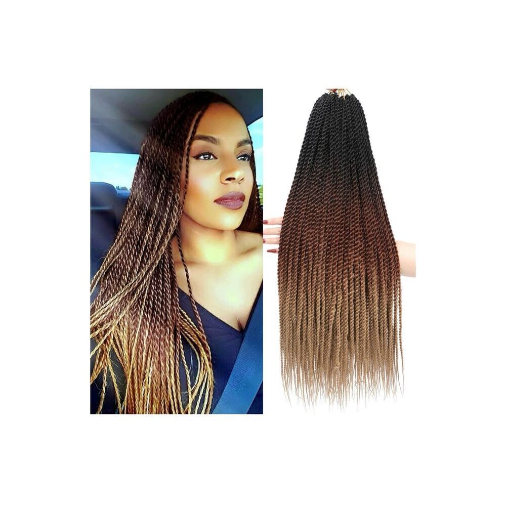 7 Packs Senegalese Twist Crochet Hair 30 Inch Extra Long Pre-looped T27 YQP